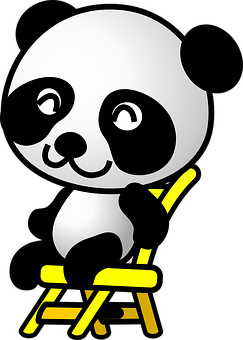 Panda Thinkingon Chair Graphic