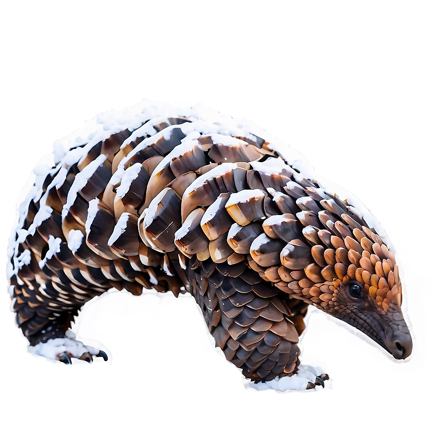 Pangolin In Snowy Landscape Png 90