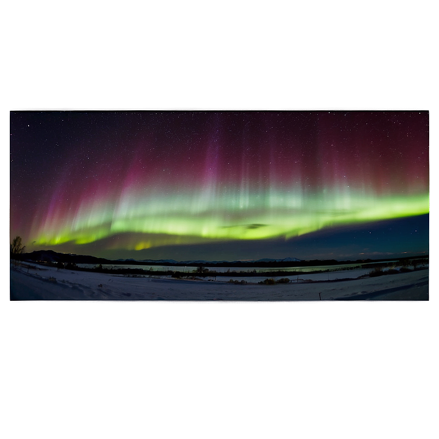 Panoramic Aurora Night View Png 91