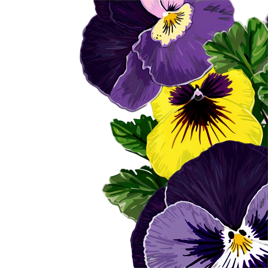 Pansy Bouquet Png Iee42