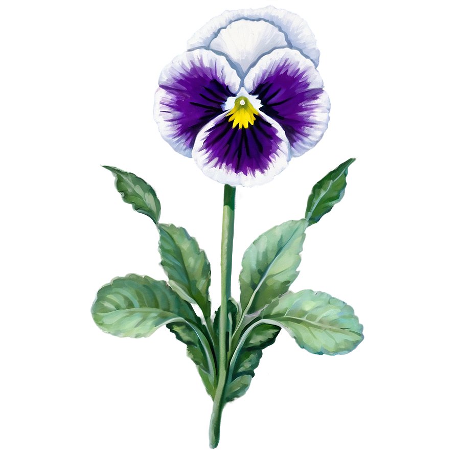 Pansy With Leaves Png Bec