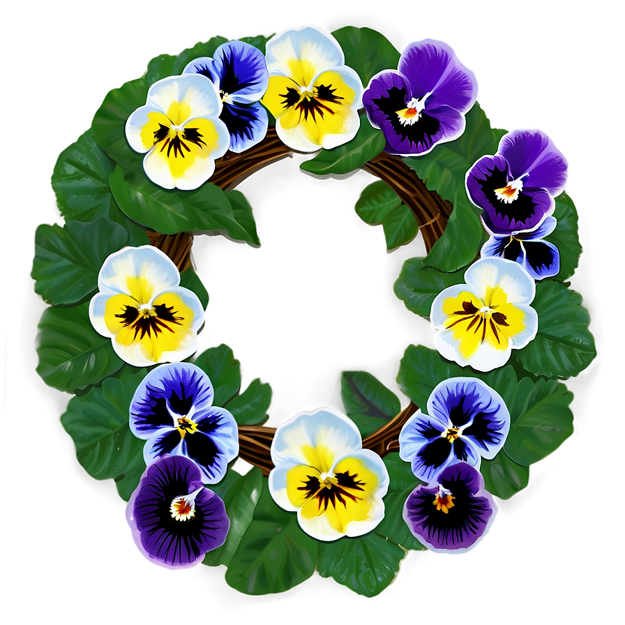 Pansy Wreath Png Vsl30