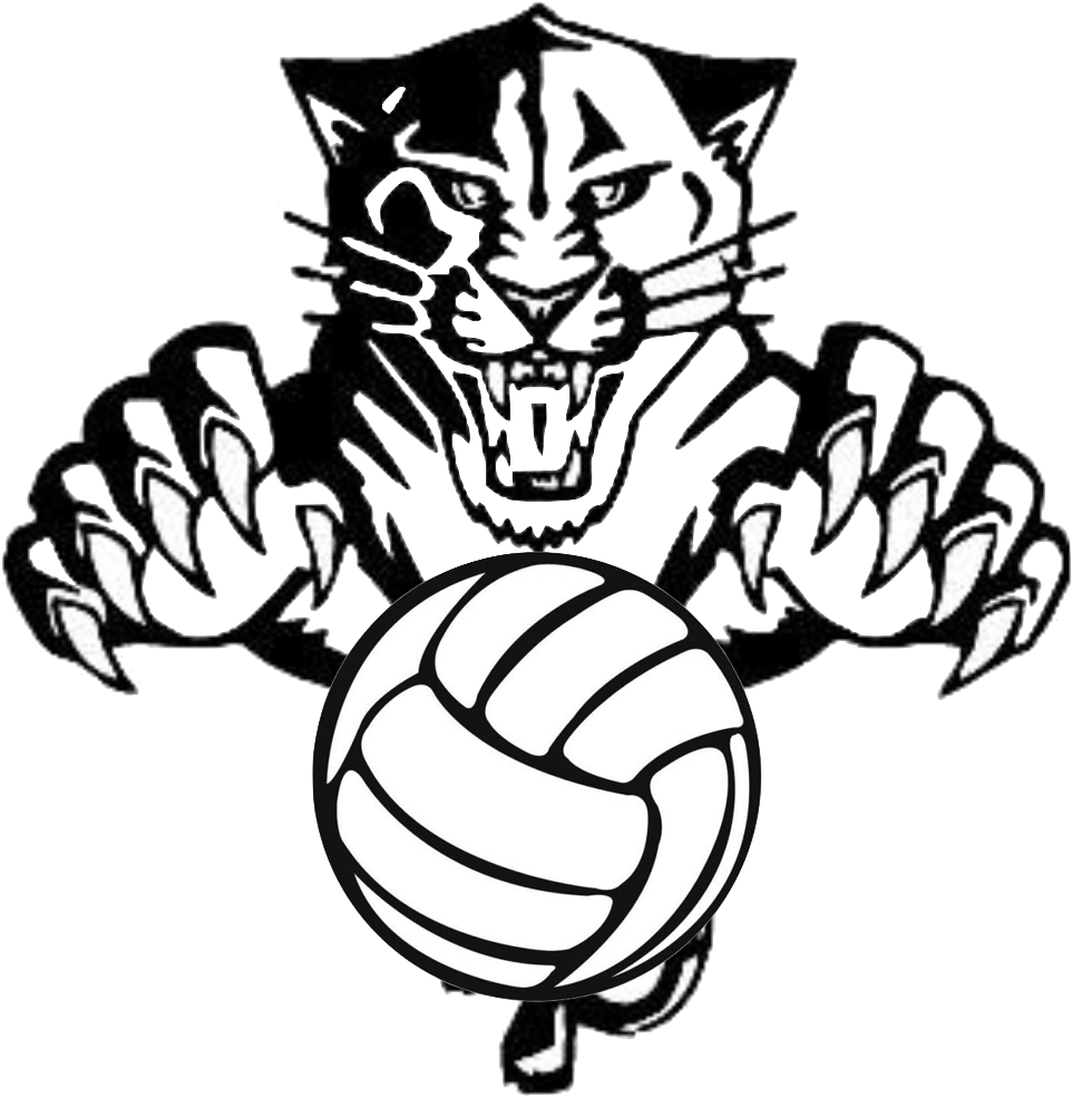 Panther Volleyball Mascot Clipart