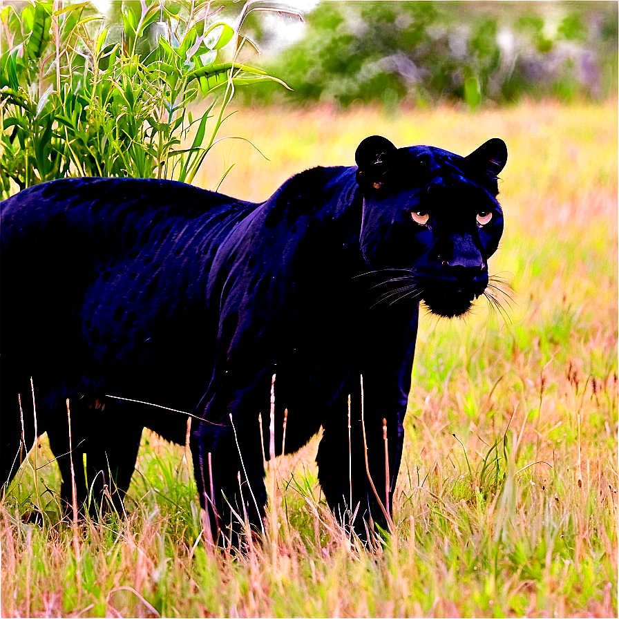 Panthers Prowling In Grassland Png Fao