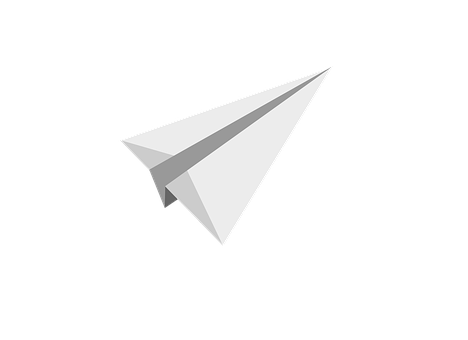 Paper Airplane Black Background PNG with transparent background