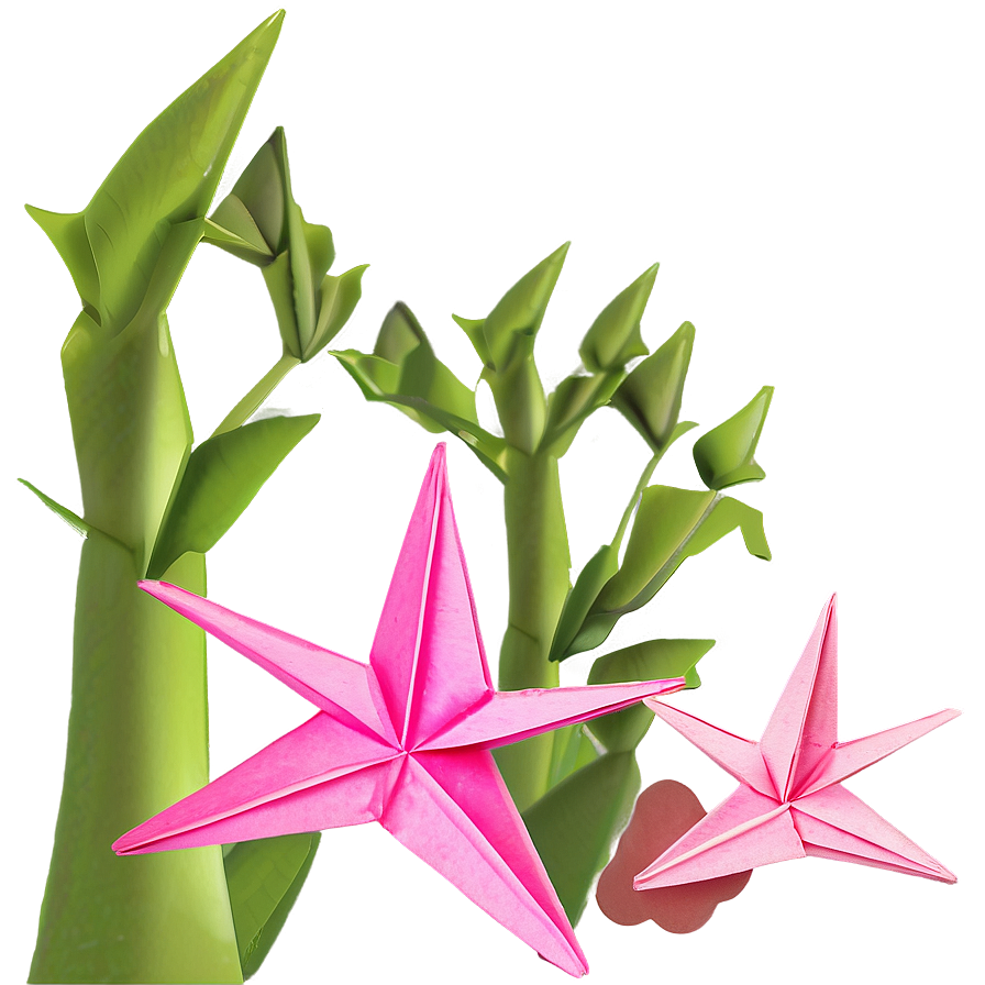 Paper Crane And Sakura Flowers Png 06282024