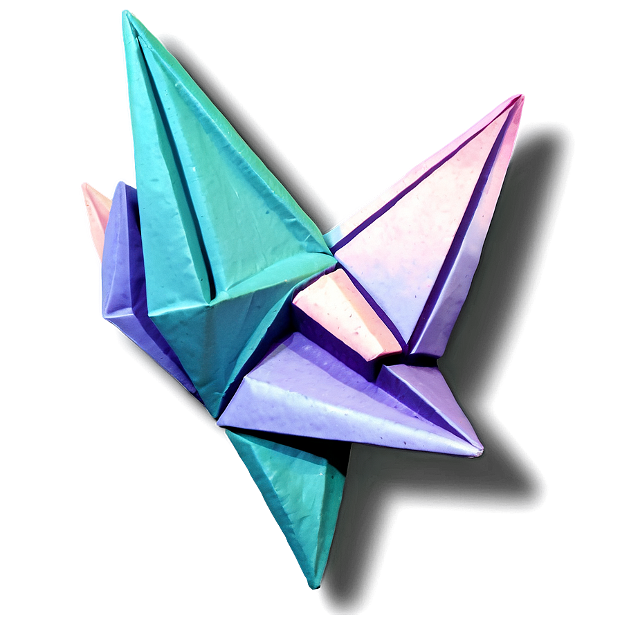 Paper Crane In Pastel Colors Png 89