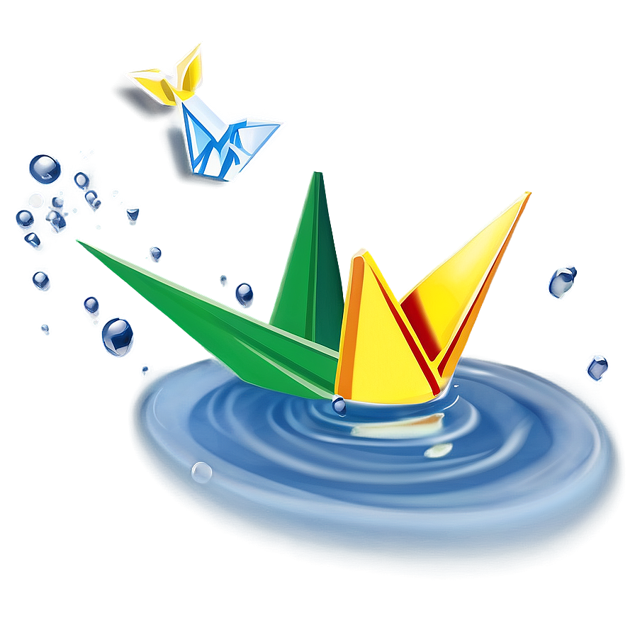 Paper Crane In Water Png 06282024