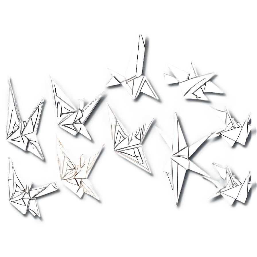 Paper Crane Origami Sequence Png Bkk