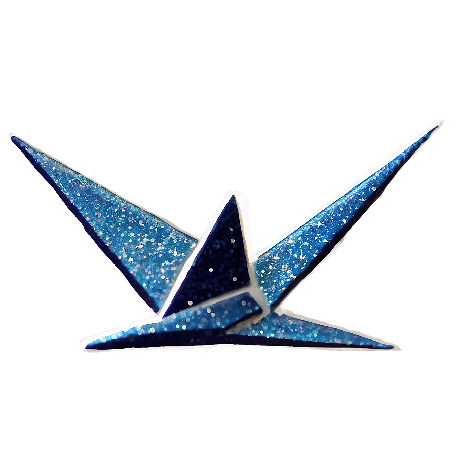 Paper Crane With Glitter Png 06282024