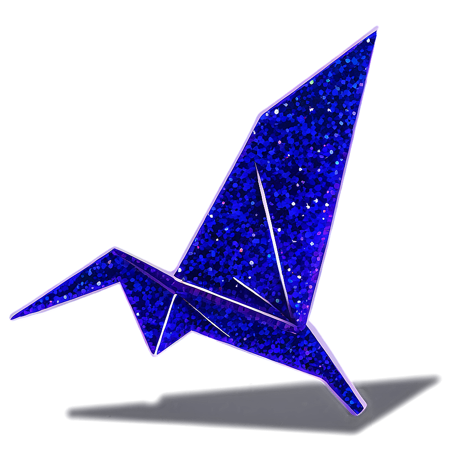 Paper Crane With Glitter Png 83