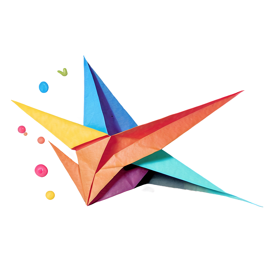 Paper Crane With Ink Splashes Png Ofi68