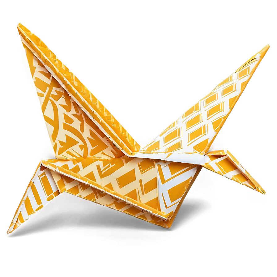 Paper Crane With Pattern Png 29