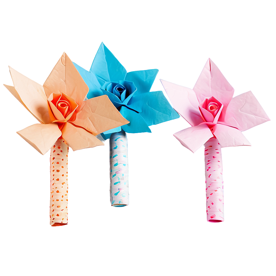 Paper Flower Origami Bouquet Png Kuv68