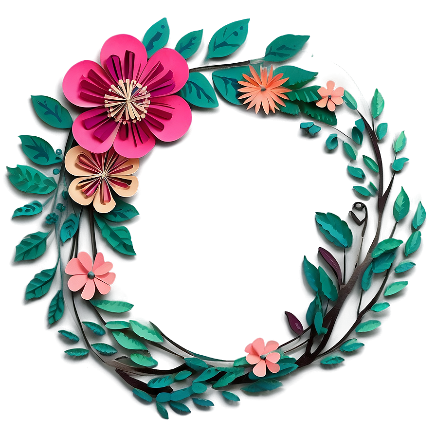 Paper Flower Wreath Diy Png Uqy29