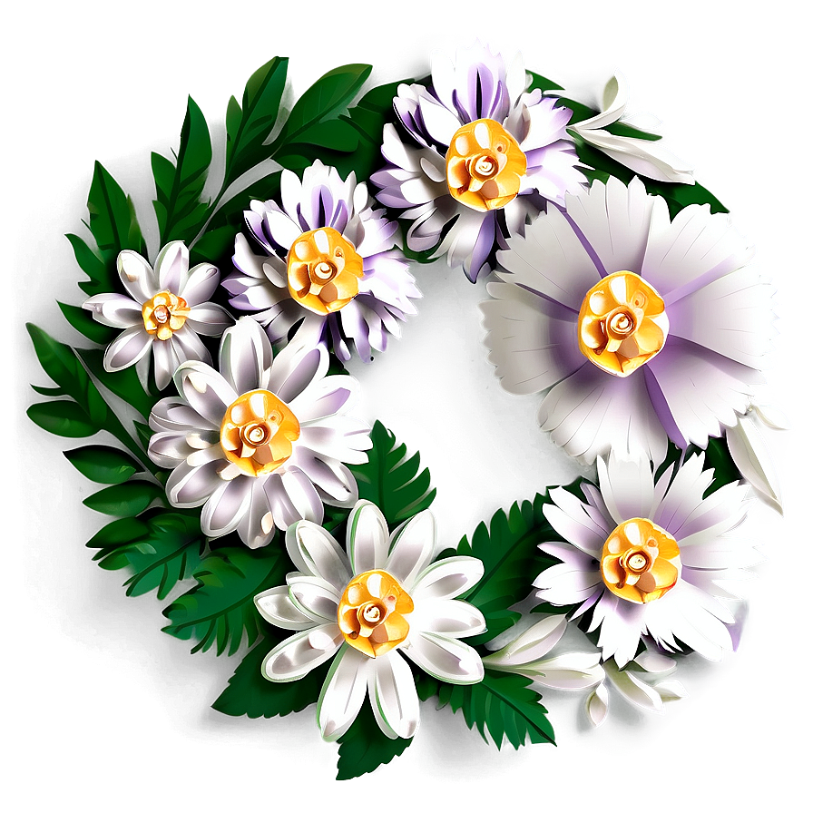 Paper Flower Wreath Png Mym46