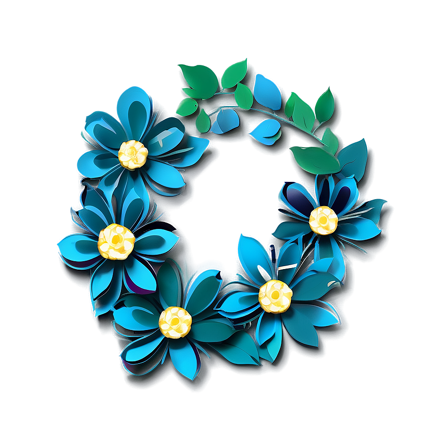 Paper Flower Wreath Png Uhj82