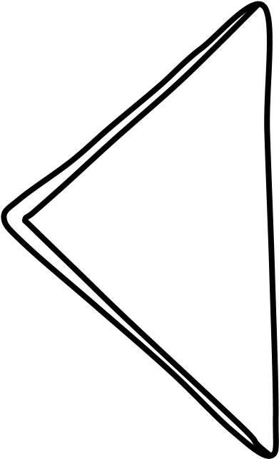 Napkin, Triangle, Folded, Black And White - Line Art, HD Png Download PNG image with a transparent background, free high-resolution download