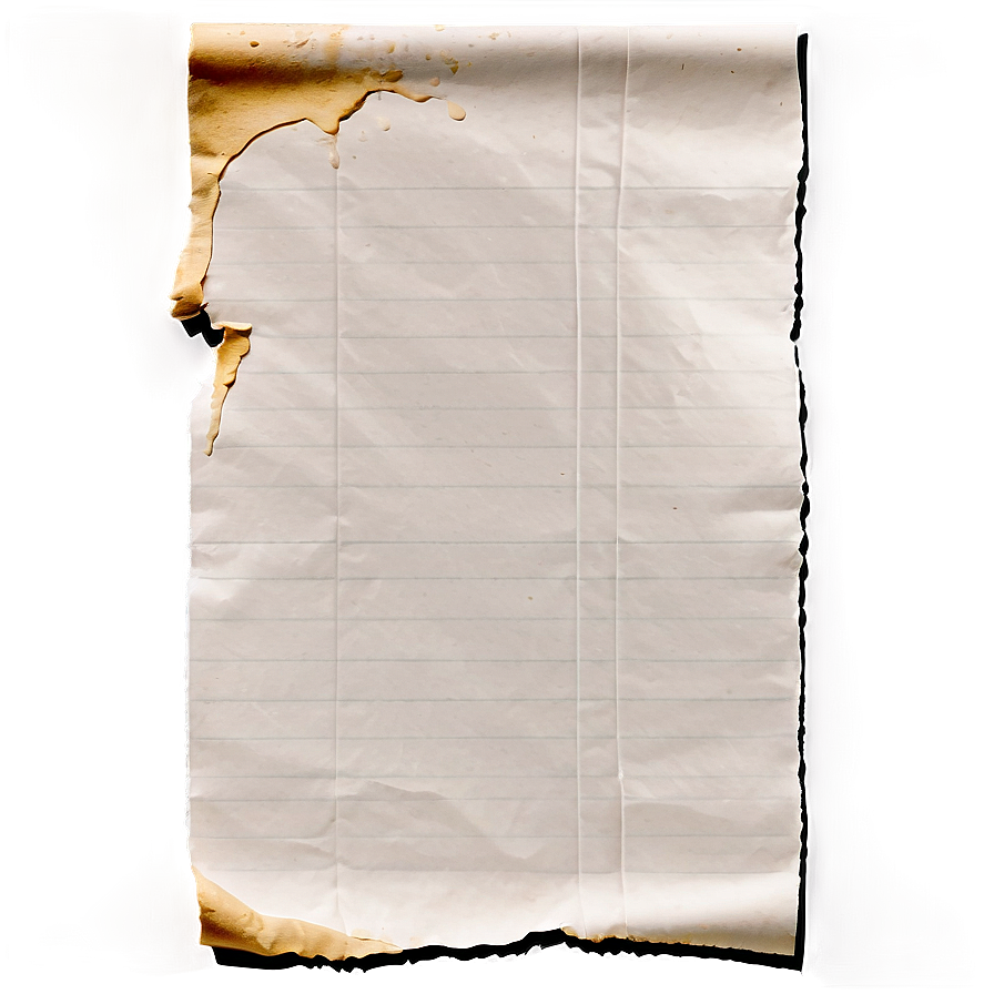 Paper Note With Coffee Stain Png 39