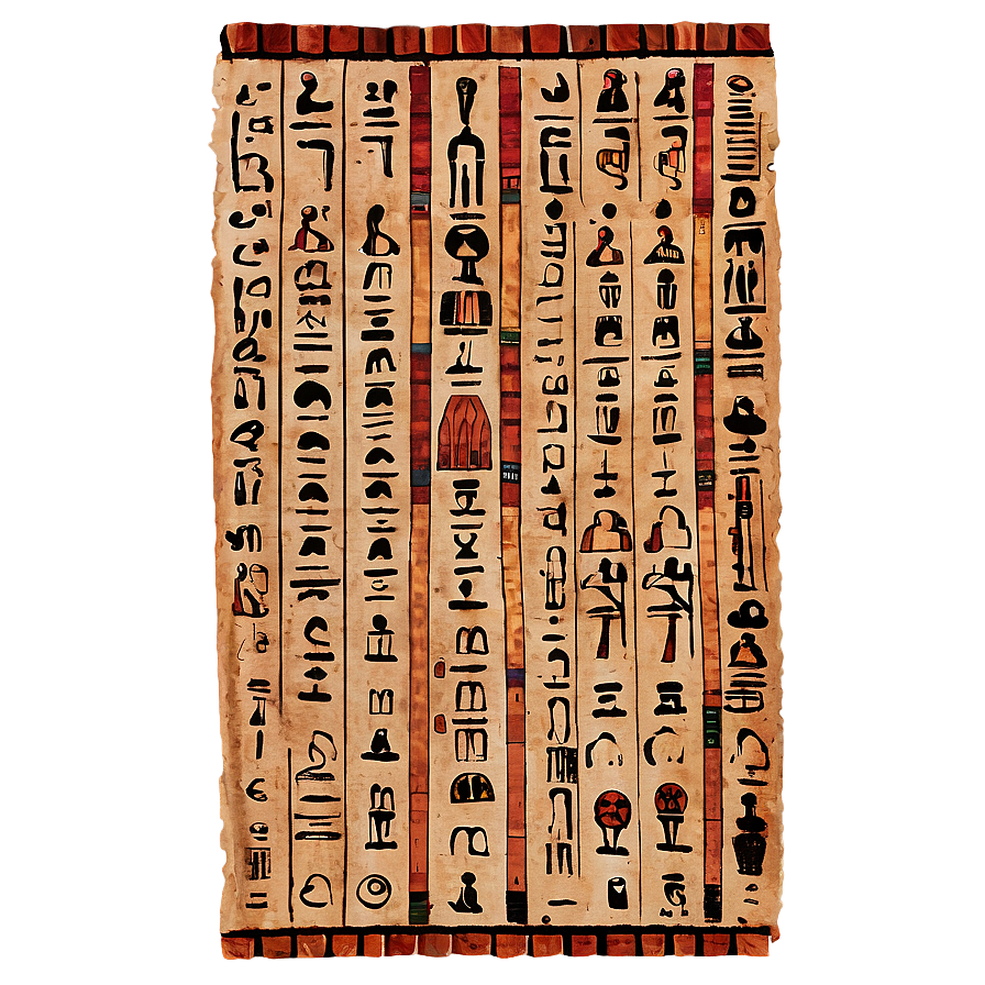 Papyrus Paper With Hieroglyphs Png Kia12