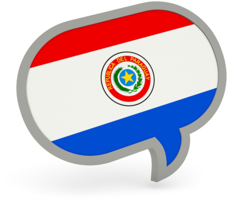 Paraguay Flag Speech Bubble PNG with transparent background