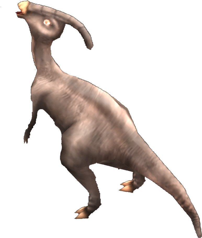 Parasaurolophus Model Jurassic Park PNG with transparent background