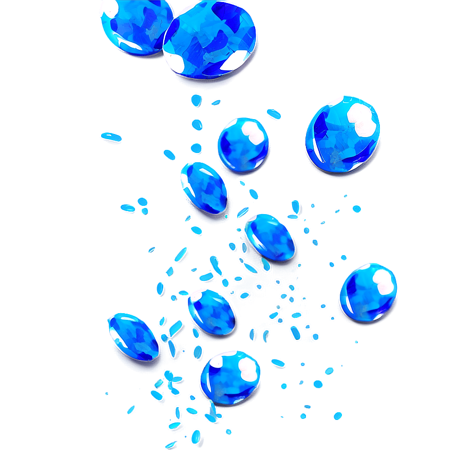 Parisian Blue Confetti Toss Png Smq