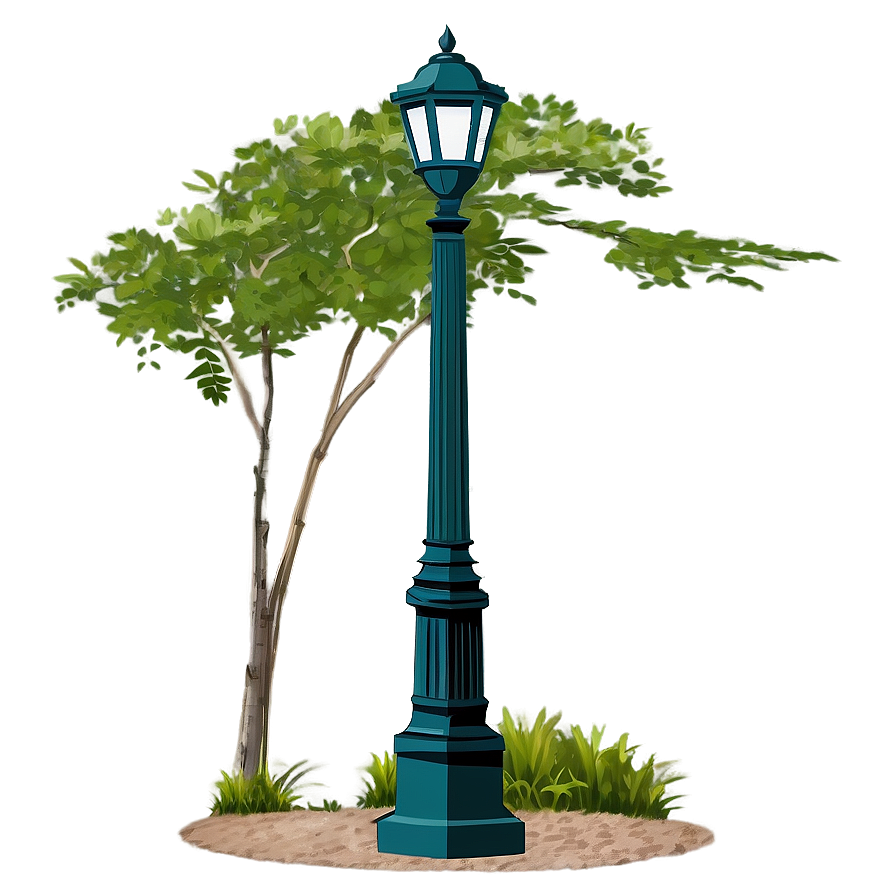 Park Path Light Post Png 76