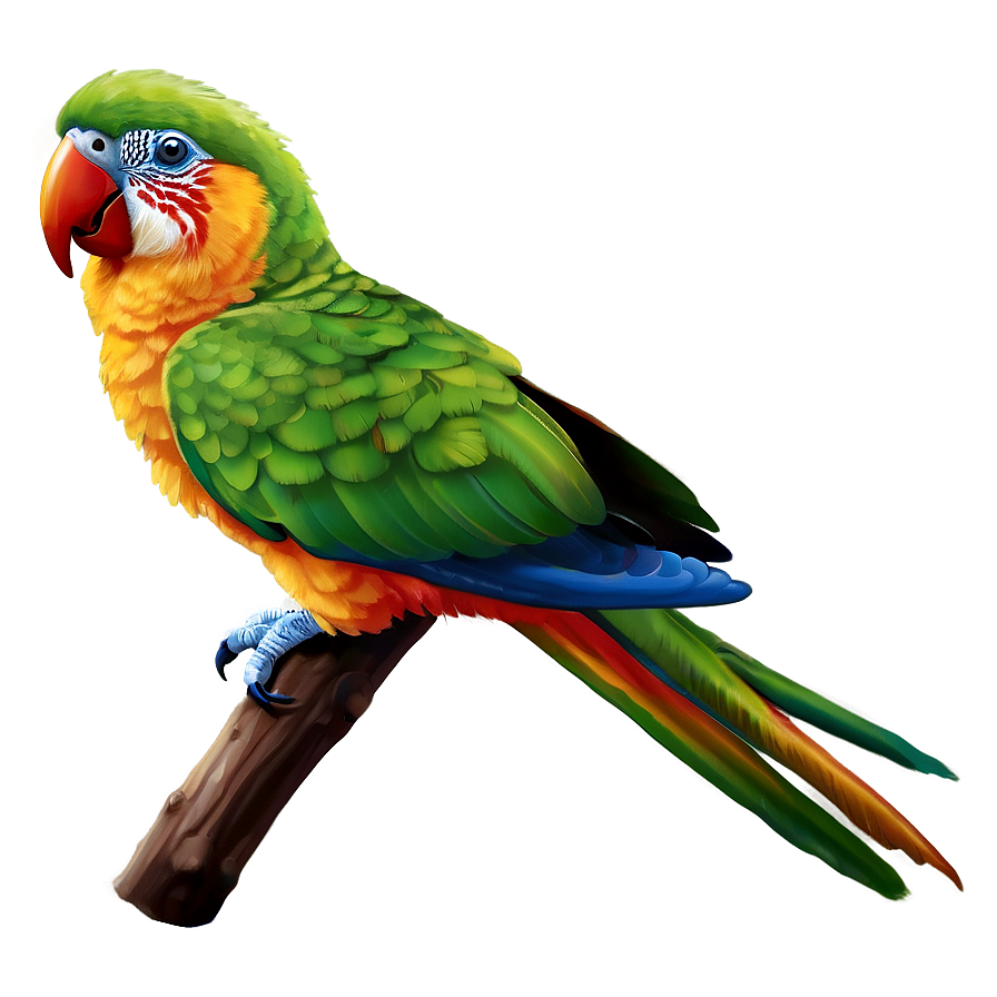 Parrot On Branch Png Any70