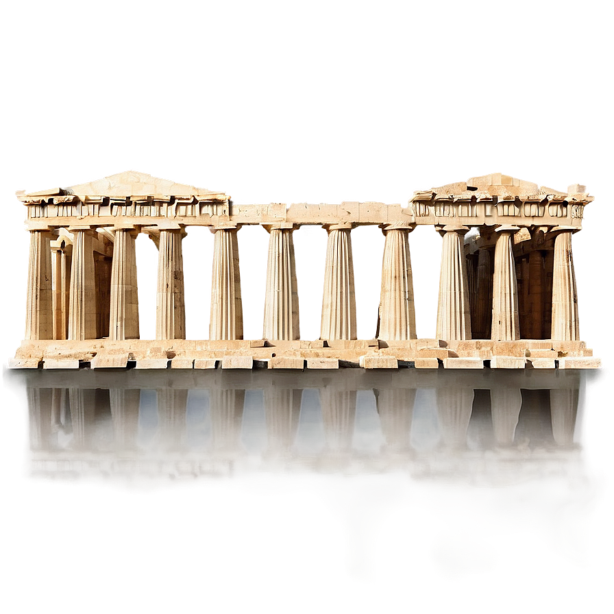 Parthenon Detailed Facade Png 17