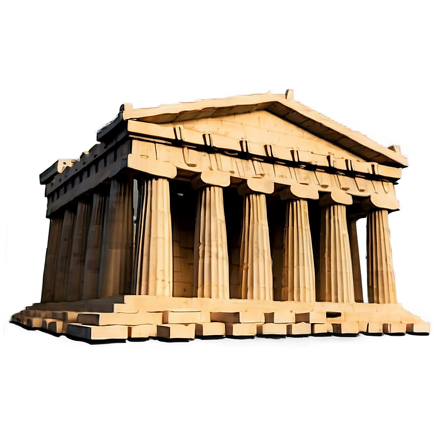 Parthenon In Misty Morning Png 42