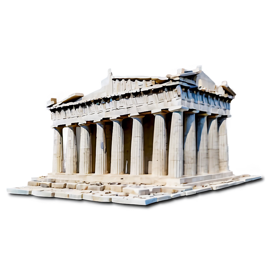 Parthenon Lit At Night Png Fok16