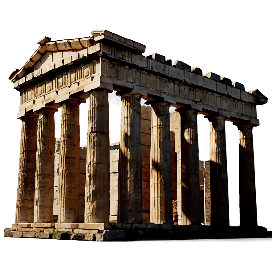 Parthenon Winter Scene Png Til26