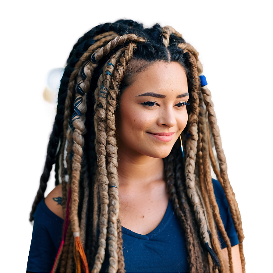 Partial Dreads Hairstyle Png 05242024