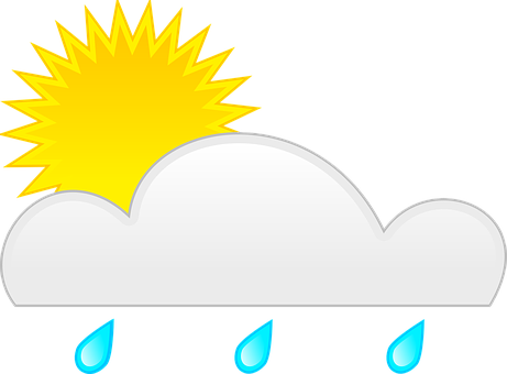 Partly Cloudy Rain Sun Icon