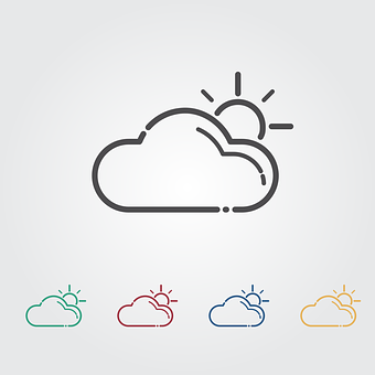 Partly Cloudy Weather Icon PNG with transparent background