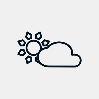Partly Cloudy Weather Icon PNG with transparent background