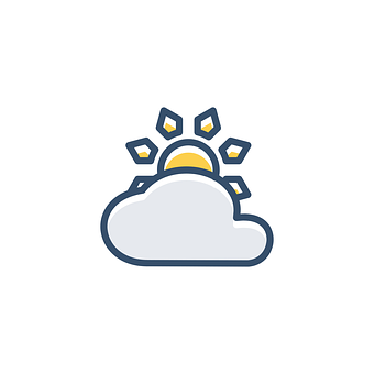 Partly Cloudy Weather Icon PNG with transparent background