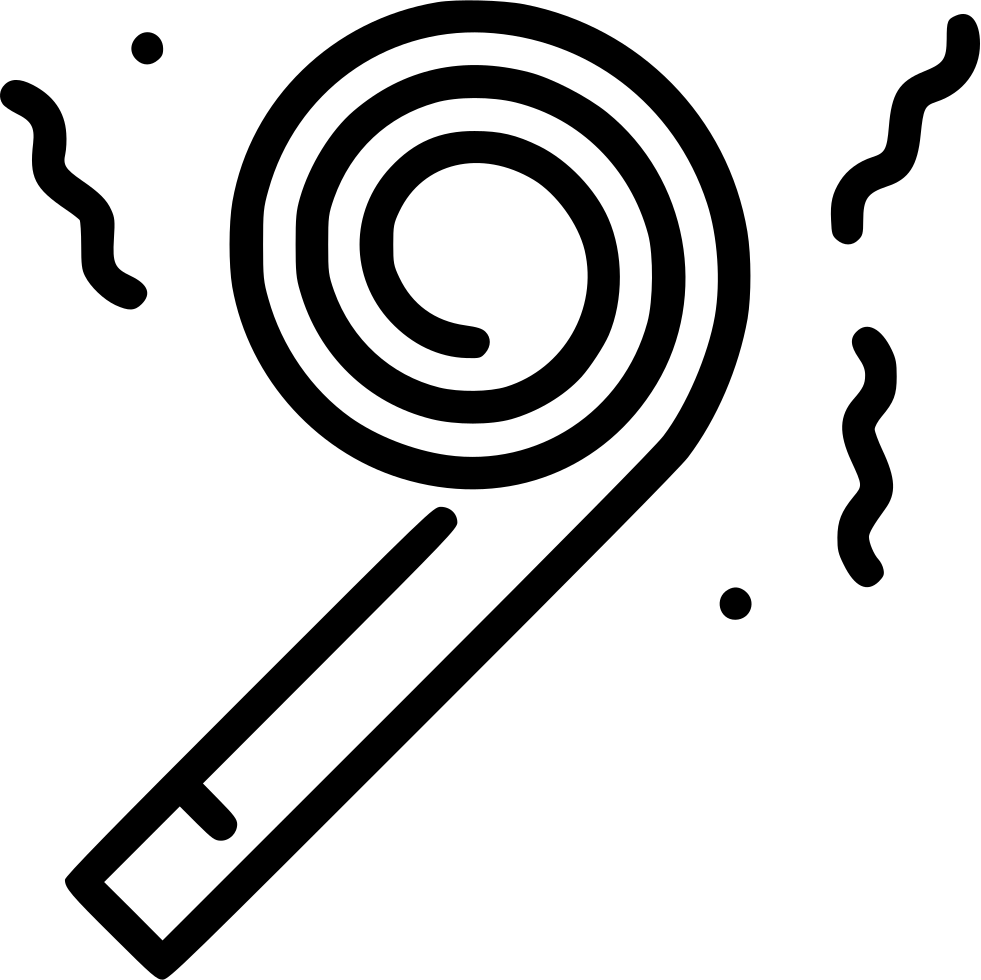 Party Whistle - Party Hat Icon Transparent, HD Png Download PNG with transparent background
