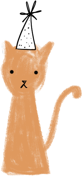 Party Cat Cartoon Drawing.png