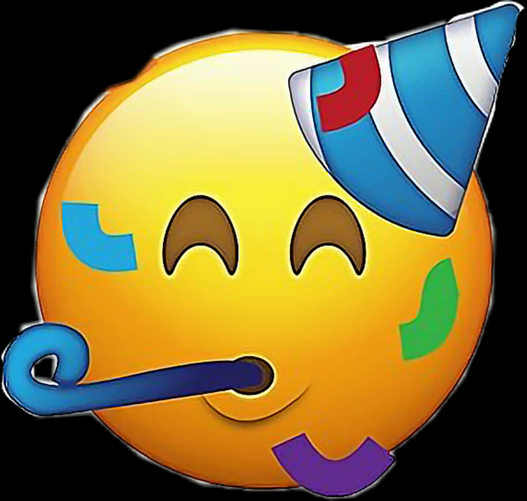 Party Face Emojiwith Hornand Confetti