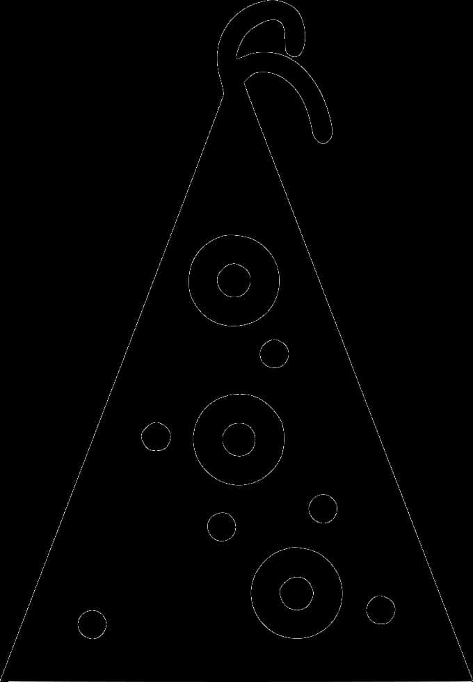 Party Hat Silhouette Outline PNG with transparent background