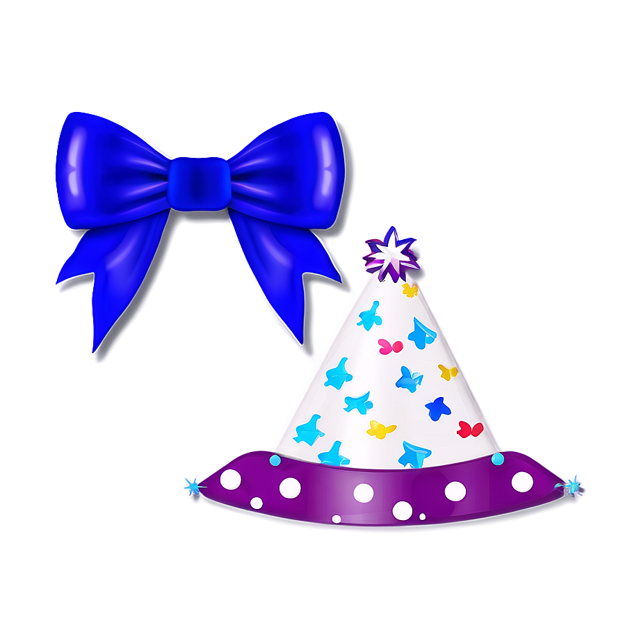 Party Hat With Bows Png 05042024