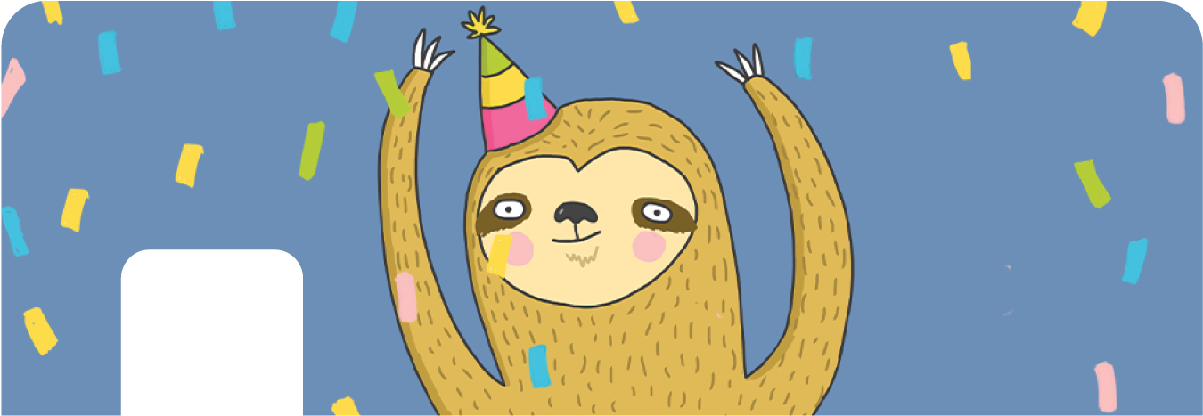 Party Sloth - Cartoon - Cartoon, HD Png Download PNG with transparent background