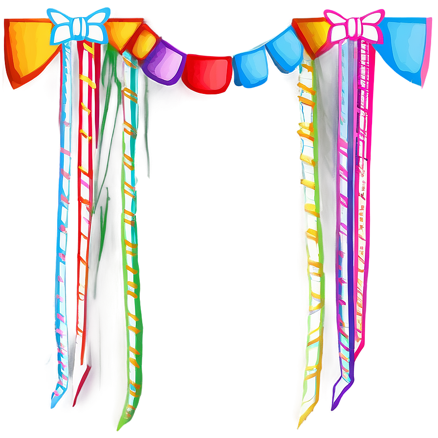 Party Streamers Drawing Png Xpr12