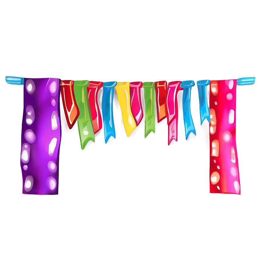 Party Streamers Overlay Png 31