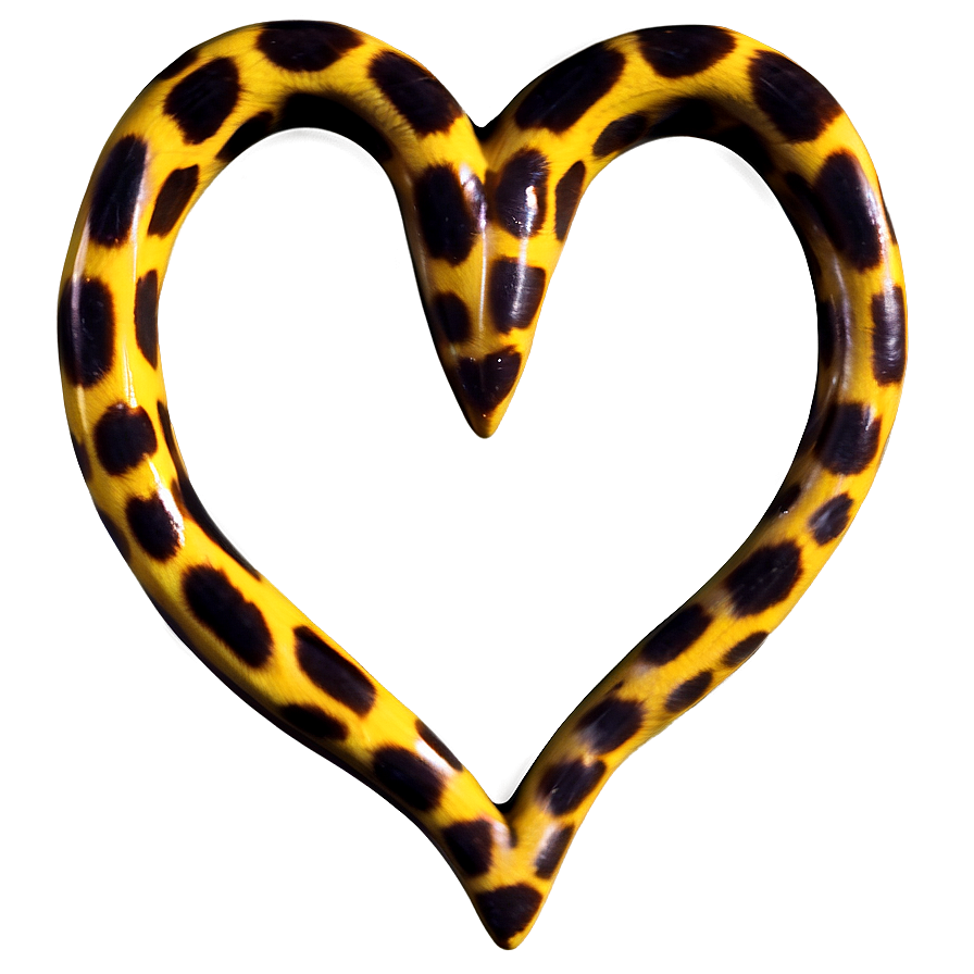 Passionate Leopard Heart Png 75