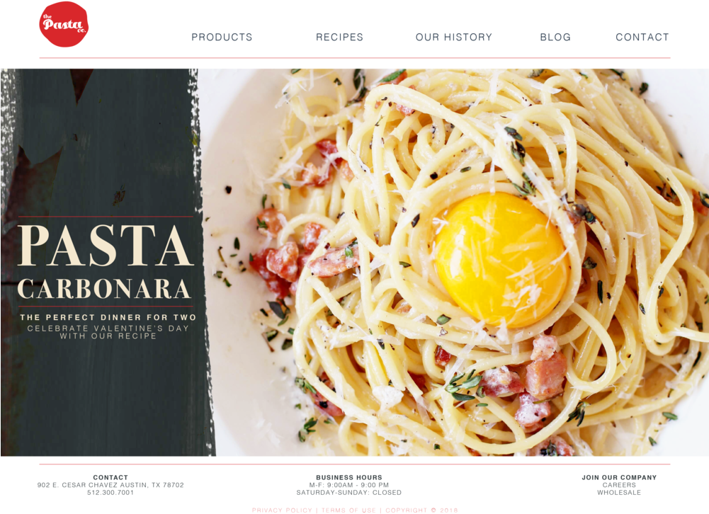 Pasta Carbonara Valentines Promotion