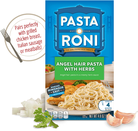Menu Item Pasta Roni Angel Hair Pasta & Herbs - Pasta Roni Angel Hair Pasta With Herbs, HD Png Download PNG with transparent background