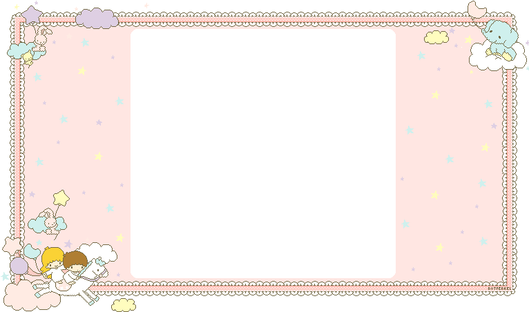 Pastel Angels Frame PNG with transparent background
